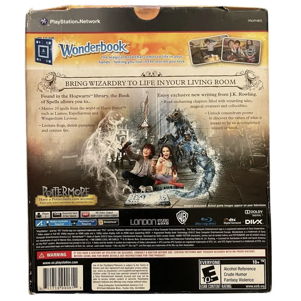 Official Sony PlayStation Move Bundle With Magical Wonderbook Book of Spells NEW